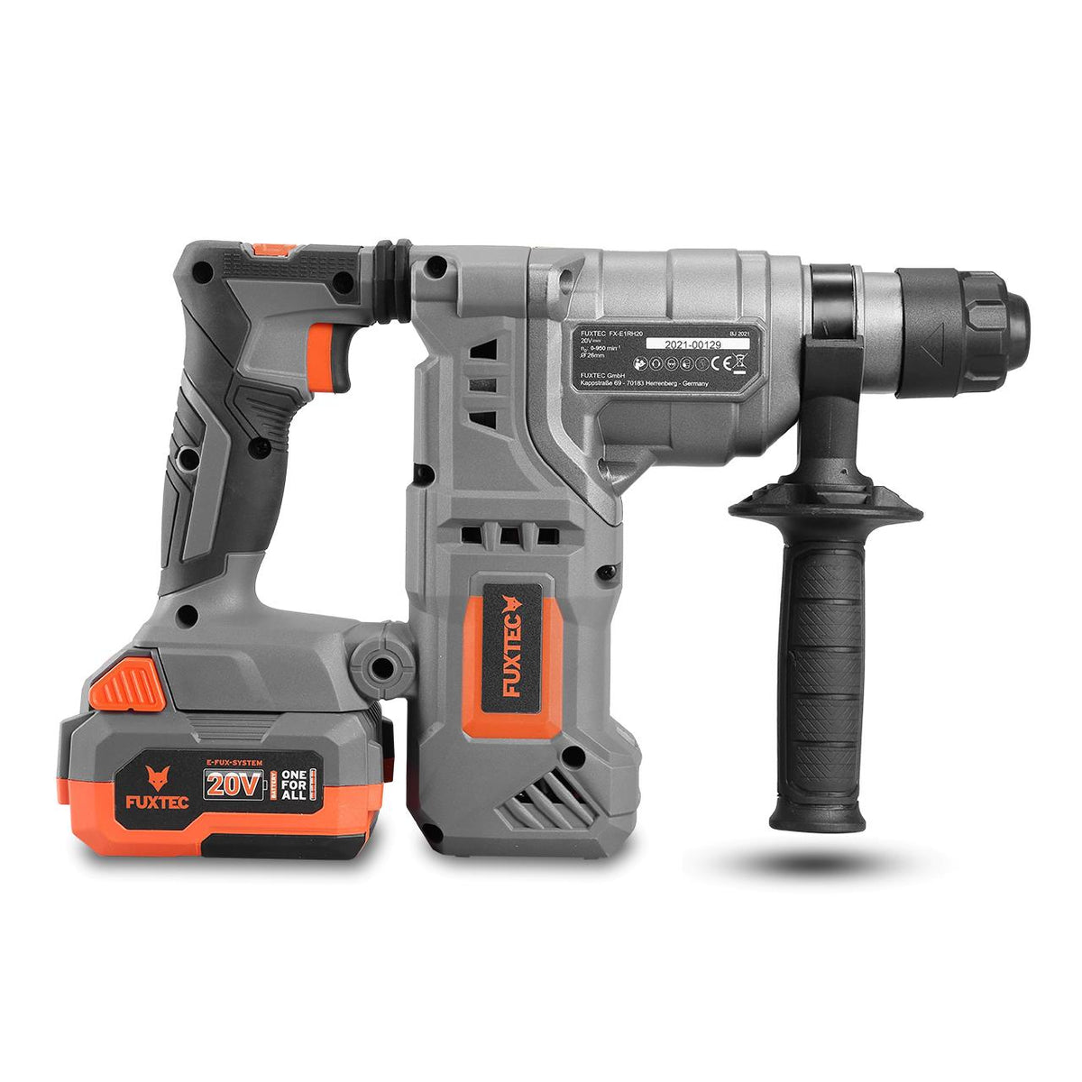 FUXTEC - Marteau perforateur sans fil 20V FX-E1RH20 et kit de burinage
