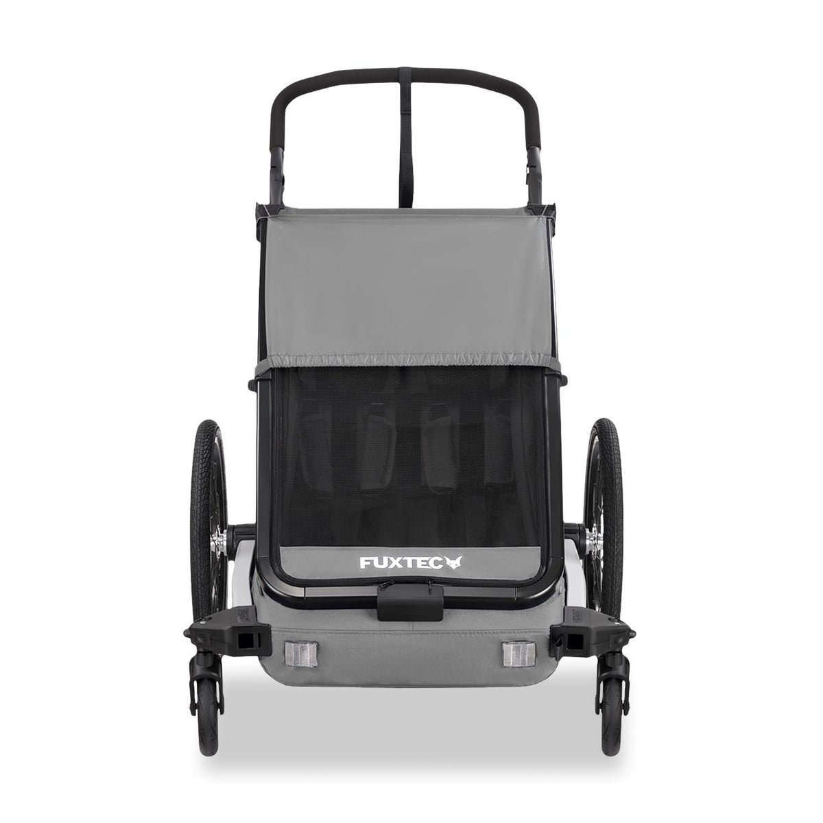 FUXTEC Fahrradanhänger/Jogger FX-FA1-SET-GRAU mit Jogger-Rad