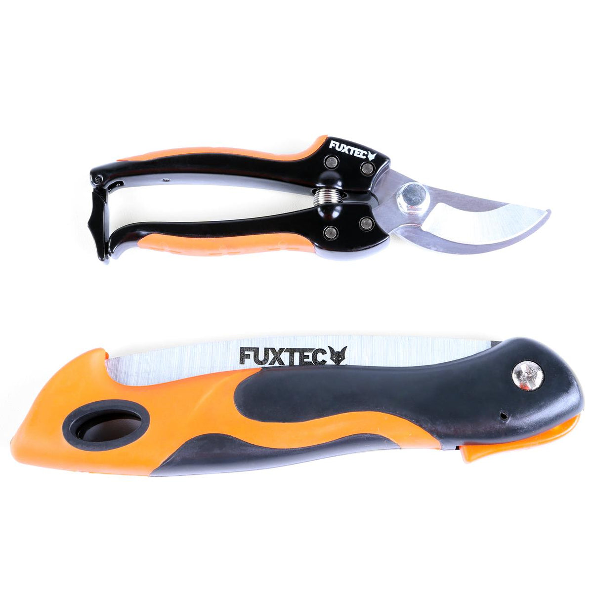 Lot de 2 sécateurs FUXTEC FX-HGW2 - sécateur et couteau-scie