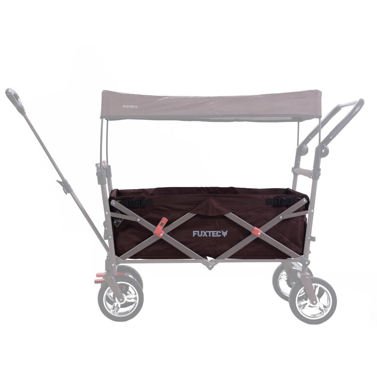 FUXTEC - Tissu d'habitacle chariot de transport pliable CT700 marron