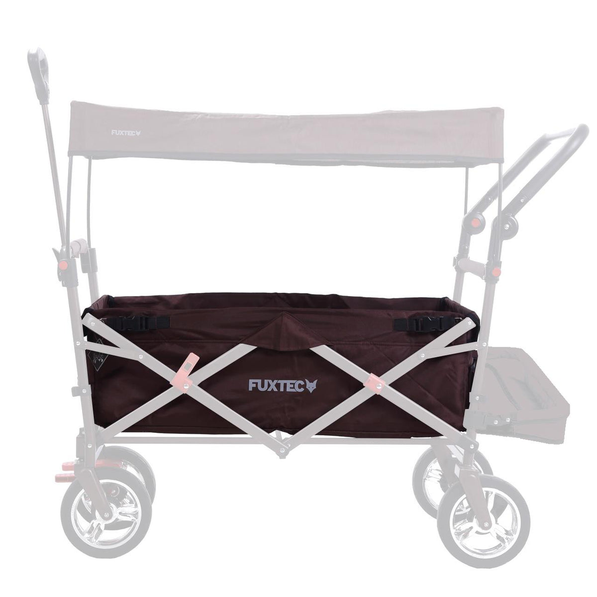 FUXTEC - Tissu d'habitacle chariot de transport pliable CT800 en marron