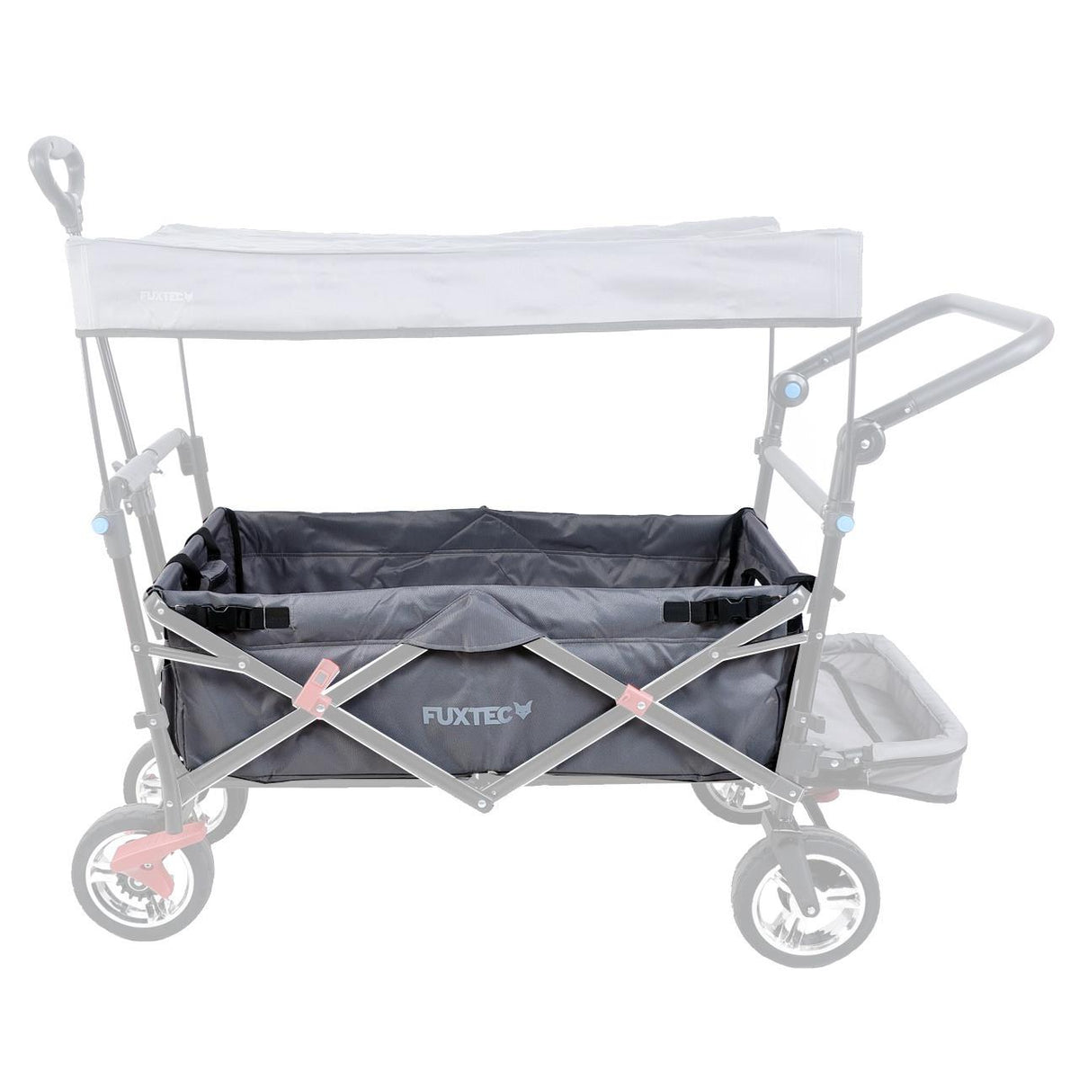 FUXTEC - Tissu d'habitacle chariot de transport pliable CT800 en gris