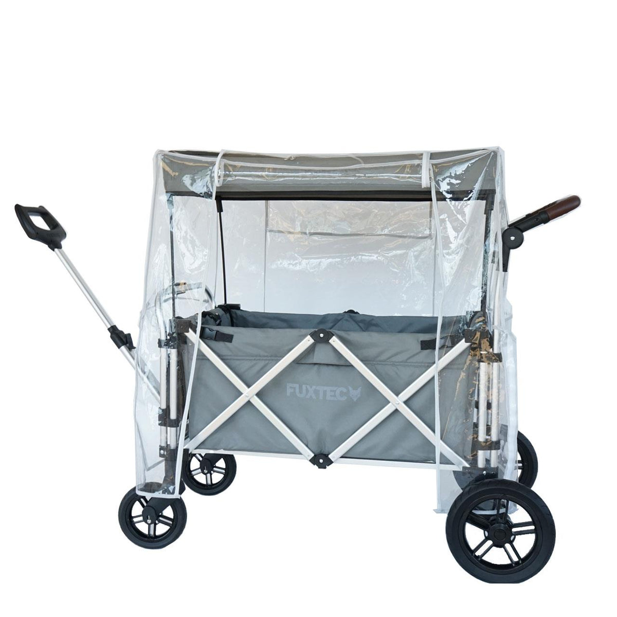FUXTEC - Protection transparente contre la pluie pour le chariot pliable Super 